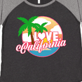 thumbnail image 4 of Inktastic I Love California with Ocean and Palm Trees Women's Plus Size T-Shirt, 4 of 5