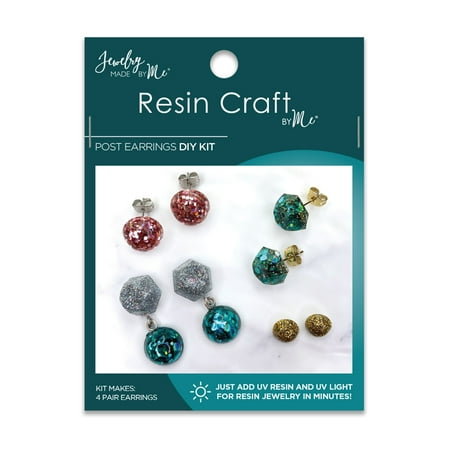 Resin Craft by Me Post Earrings UV Resin DIY Kit
