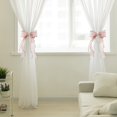 thumbnail image 4 of French Silky Bow Curtain Tiebacks, Lace Ribbon Curtain Ties and No-Drill Holdbacks for Sheer Drapes, Bedrooms, Nurseries, Canopies and Wedding Decor, 4 of 5