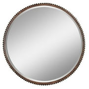 Aspire Home Accents 4868 Harrison Rustic Metal Wall Mirror - Brown