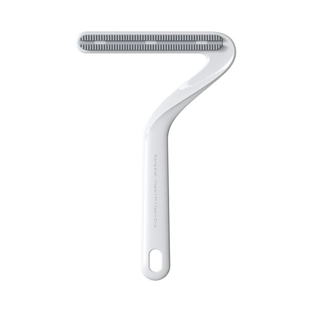 Cepillo electrostático de doble cara para quitar pelusas y pelos de la ropa | Raspador de telas y bolitas con borde liso y orificio para colgar | Herramienta para el cuidado de la ropa en el hogar