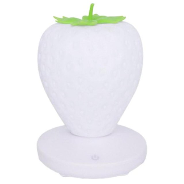 Luz de noche LED regulable de contacto Fresa de silicona Lámpara de noche USB con luz de noche para niños, regalo para la cama
