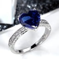 thumbnail image 1 of Anillo de bodas con incrustaciones de circonita cúbica de diamante rosa en forma de corazón AAA, joyería de compromiso para mujer, 1 of 6