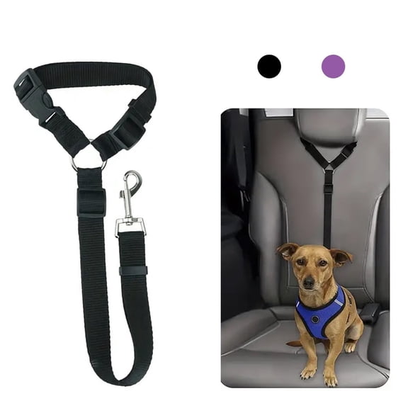 Dog Seat Belt for Car,Headrest Restraint Adjustable Safety Leads,Vehicle Seatbelts Harness for Small,Medium And Large Pets,Black