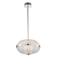 thumbnail image 3 of 512155PN-Kalco Lighting-Portland - 16 Inch 16W LED Pendant   Polished Nickel Finish with Clear Criss Cross Glass, 3 of 3