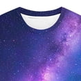 thumbnail image 5 of Tmtolofot Galaxy Shirts for Women Crew Neck Short Sleeve T-Shirt 3D Milkway Print Graphic Tees Lightweight Fited Blouse Cute 2026 Summer Tops Business Casual Outfits Going Out Tops|Purple|S, 5 of 5