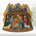 thumbnail image 4 of Orthodox Nativity Scene with Angels Decorative Village Eco Wood Set by G. Debrekht Nativity Holiday Decor - 852762, 4 of 9