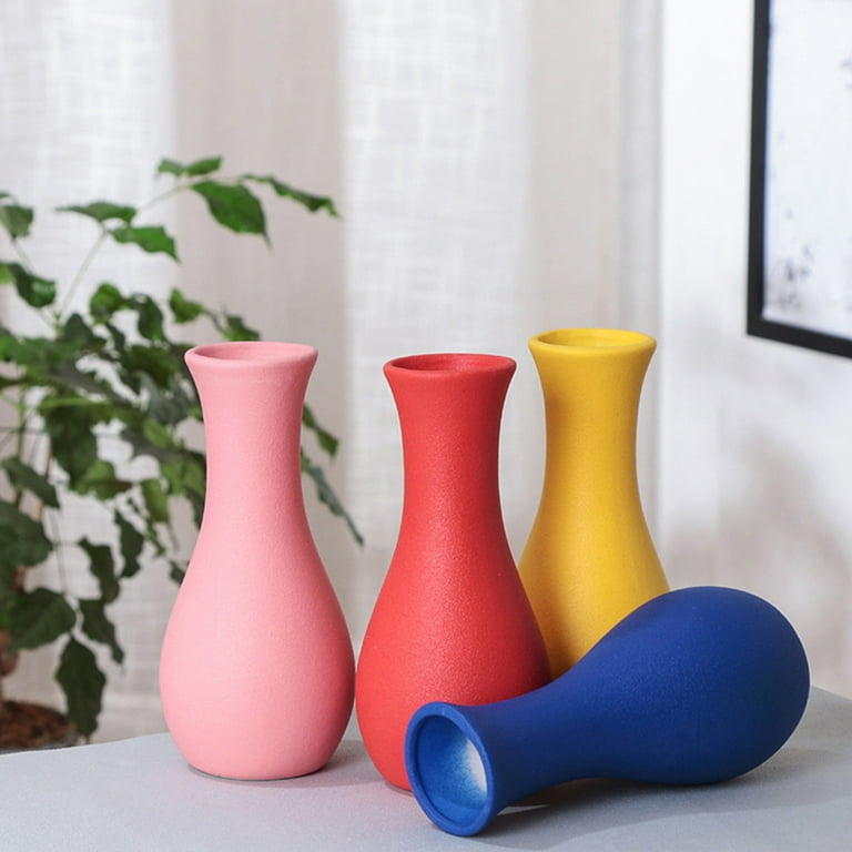 GadgetVLot Ceramic Vase Colorful Creative Flower Ornaments Vase 