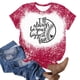thumbnail image 2 of Camisas de Mujer Casual Impreso Cuello Redondo Manga Corta Superior, Blusa de Moda para Uso Diario Y de Fiesta, 2 of 4