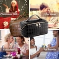 thumbnail image 7 of 2 in 1 Crossbody Makeup Bag for Women Men,Spacious Leather Cosmetic Bag for Travel Zipper Pouch Gifts, 7 of 7