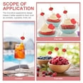thumbnail image 3 of Miangastore 100pcs Disposable Food Picks Strawberry Topper Fruit Appetizer Drink Picks Sticks, 3 of 9
