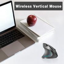 Latrodar Vertical Mouse Wireless Battery Mouse for Laptop Ergonomic Mouse Business Optical Mouse Silent USB 2.4G Cordless Mice 2400 DPI Bluetooth Gaming Mouse 6 Buttons for Chromebook Computer Gray