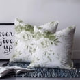 thumbnail image 2 of 14x14 Pillow Covers Set of 2, Sage Green Flower Throw Pillow Covers Decorative Couch Cushion Case, Watercolor Gradient Retro Floral Microfiber Square Pillowcases for Bedroom Car Living Room, 2 of 7