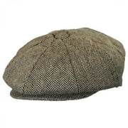 Kids' Herringbone Wool Blend Newsboy Cap - M/L - Brown