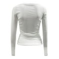 thumbnail image 6 of Stylish Women's T-Shirts Mesh Long Sleeve Layering Top for Women Neck Sheer See Through Blouse Tee Shirt for Casual or Formal Wear, 6 of 7