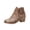 Brown, variant on Willtoo Women's Ankle Booties Fall Winter Ankle Boots Chunky Block Heel Side Zipper Comfortable Boots Faux Leather Round Toe Short Boots Non Slip Casual Daily Walking Shoes