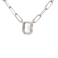 thumbnail image 3 of ARAIYA FINE JEWELRY 10K White Gold Emerald-Shape Lab-Grown Diamond Solitaire Pendant&nbsp;with Silver Cable Chain Necklace (1/3 cttw, D-F Color, VS1 Clarity)18", 3 of 7