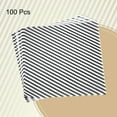 thumbnail image 3 of Uxcell 100pcs Square Stripes Wax Paper Sheets 12" x 12" Oil-absorbing Dry Food Wrapping Paper for Sandwich Baking Paper Liners Picnic Basket Bread Hamburger Wrap Kitchen, Black, 3 of 7