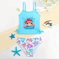 thumbnail image 4 of ZXLBBD Girl Swimsuits 2 Piece Cute Animal Floral Print Halter Neck Tankini Top and Bottoms Cute Kids Child Summer Pool Beach, 4 of 7