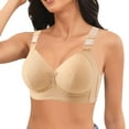 thumbnail image 4 of Women's Front Side Buckle Lace Edge Without Steel Ring Movement Seamless Gathering Adjustment Yoga Sleep Large Bra, 4 of 5