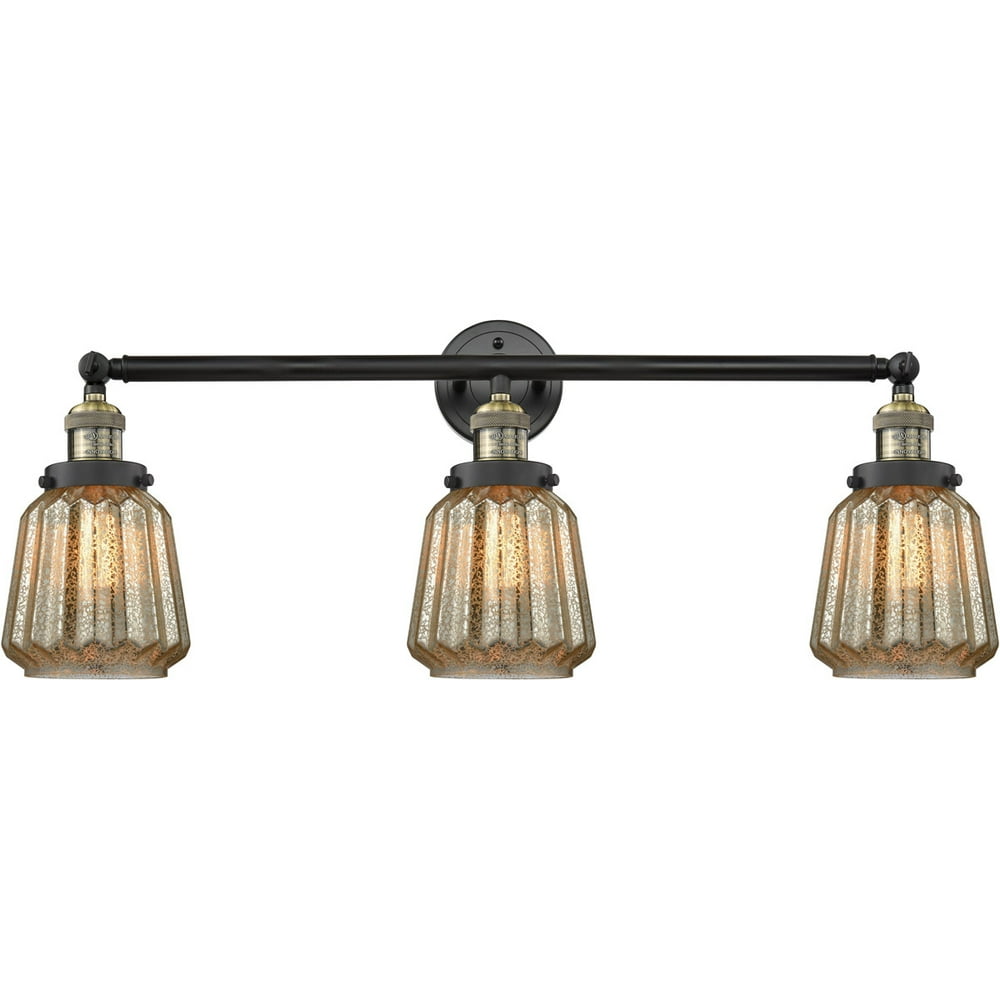 Bathroom Vanity 3 Light Fixtures With Black Antique Brass Finish Cast
