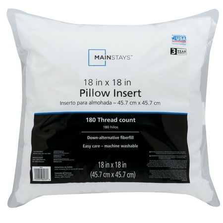 Mainstays Decorative Pillow Insert in 100% Polyester 18?x 18? - Walmart.com