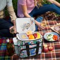 thumbnail image 5 of FORMRS Insulated Cooler Bag 24 Cans Capacity Soft Leakproof Lunch Box with Side Pockets, Floral Window, 5 of 7