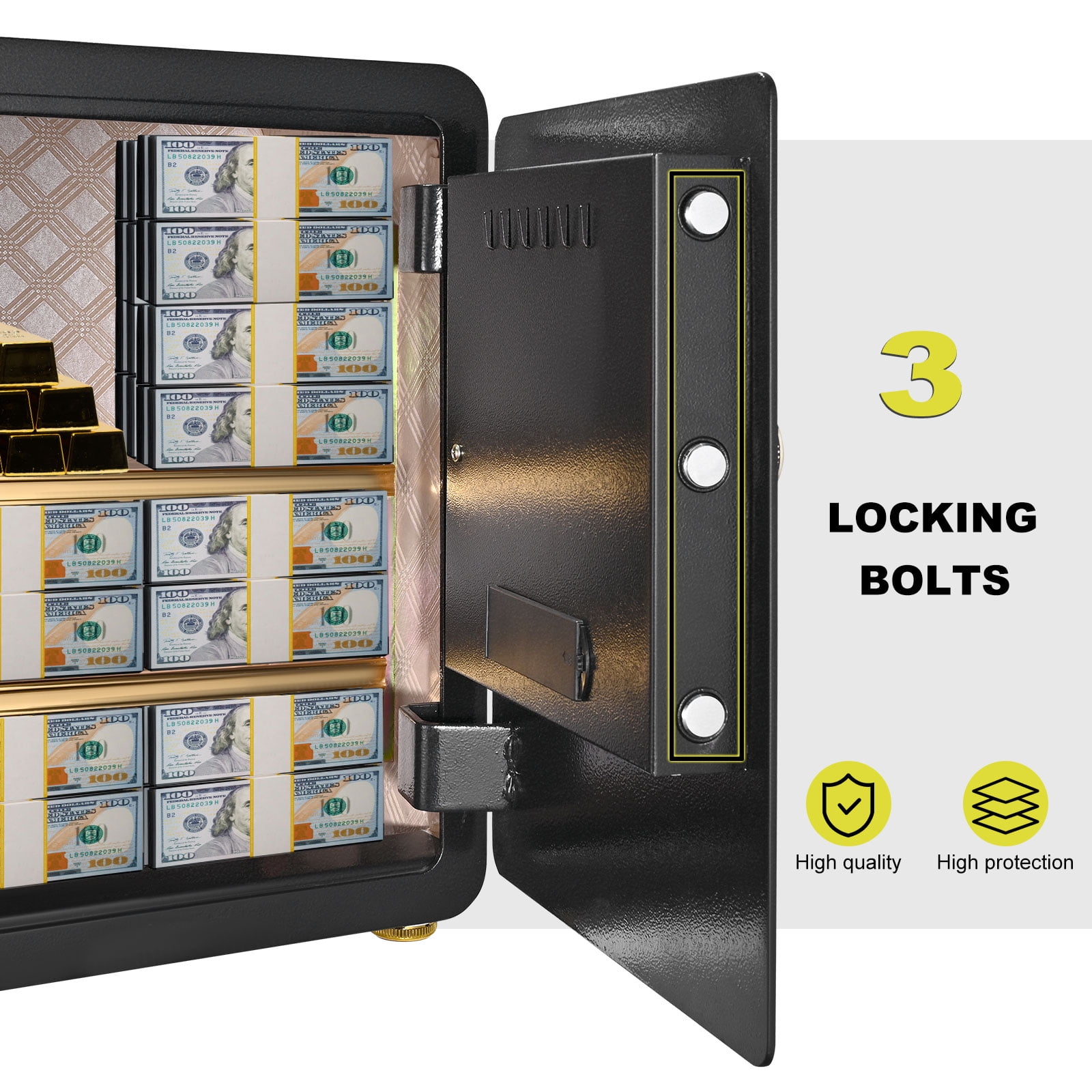 Buy VOGVIGO 1.8Cub Safe Box with Waterproof Fireproof Document Bag