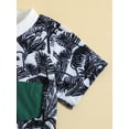 thumbnail image 5 of Coduop Toddler Baby Boy Summer Casual Outfits Coconut Tree Print Short Sleeve T-shirt  Shorts, 5 of 7