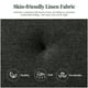Amolife Cadre de Lit en Métal Pleine Grandeur avec Tête de Lit Rembourrée, Gris Foncé – image 5 sur 8