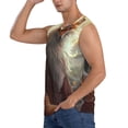 thumbnail image 3 of Fotbe Mystic Fox With Halo Men's Camiseta sin Mangas Estampada para Hombres, Playera Casual para Gimnasio, Entrenamiento, Playa-Large, 3 of 7