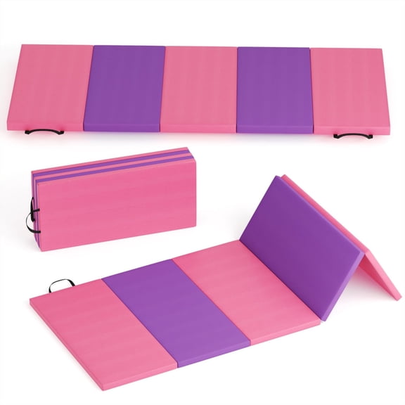Kids Foldable Tumbling Mat 6x2.5ft, Foam Gymnastics Mat for Home Workouts Yoga