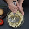 thumbnail image 3 of Machacador de patatas, machacador de patatas de acero inoxidable, machacador de verduras, con resorte de alta resistencia, herramienta para machacador de alimentos (plata), 3 of 4