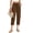 Coffee, variant on Womens Capri Pants Drawstring Casual Palazzo Trousers with Pockets Loose Floral Lounge Pants Pajama Bottoms