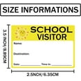 thumbnail image 2 of 200pcs School Visitor Pass Sticker 3.5x2.5inch Self Adhesive Visitor Name Tag Badge Labels Visitor Identification Labels, 2 of 2