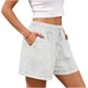 thumbnail image 2 of Pantalones Cortos de Cintura Elástica de las Mujeres con Bolsillos Ojos Sueltos Bottoms de Verano de Doble Bolsillo Casual para Uso Diario, 2 of 6
