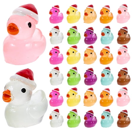 HOOWIFFY Multi-Colored Christmas Figurines Night Light Resin Car Decor Set of 50 Pieces Holiday Decoration