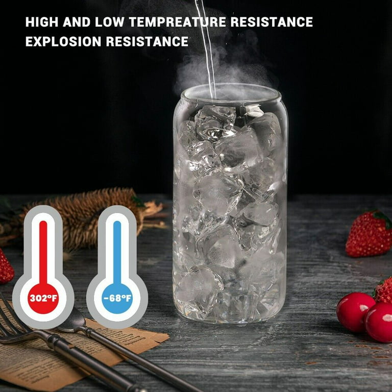 Glass Cups with Lids and Straws 4pcs Set-DWTS DANWEITESI 16oz Iced Cof –  Kaffa Abode
