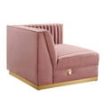thumbnail image 5 of Modway Sanguine Channel Tufted Performance Velvet 3-Seat Modular Sectional Sofa in Dusty Rose, 5 of 10
