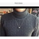 thumbnail image 5 of Suéter de cuello alto de color sólido de invierno, suéter de punto para hombre, suéter de estilo coreano para adolescentes, 5 of 6