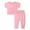 Pink, variant on XBASW Toddler Kids Baby Girls Sweatsuits 2 Piece Outfits Short Sleeve T Shirt Tops   Jogger Pants Summer Solid Color Tracksuit Set for 1- 9 Years