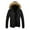 Black, variant on Brondbend Men Coats Winter Fall Mens Jacket Hooded Long Sleeved Zipper Pocket Outerwear Solid Color Thick Jacket Loose Fit Party Tops Black