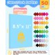 thumbnail image 3 of Papel cartulina Nidkoud 124 hojas, 50 colores, 200 g/m², 21.6 x 27.9 cm, 3 of 9