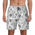 thumbnail image 3 of Uemuo Hand Drawn Snake Pattern Mens Swim Trunks Quick Dry Board Shorts with Mesh Lining, Stretch Beach Shorts Quick Dry No-Chafing Board Shorts-, 3 of 9
