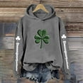 thumbnail image 2 of Women'S St. Patrick'S Day Shamrock Print Hoodie Shenanigans Coordinator Sweatshirt, 2 of 3
