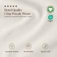thumbnail image 6 of Bare Home Organic Percale Sheet Set - 100% Organic Cotton - Twin XL, Cream, 6 of 10
