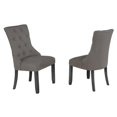 thumbnail image 5 of Ensemble de Salle à Manger en Bois Gris Foncé avec Table Extensible et Chaises en Lin Gris, 5 of 5