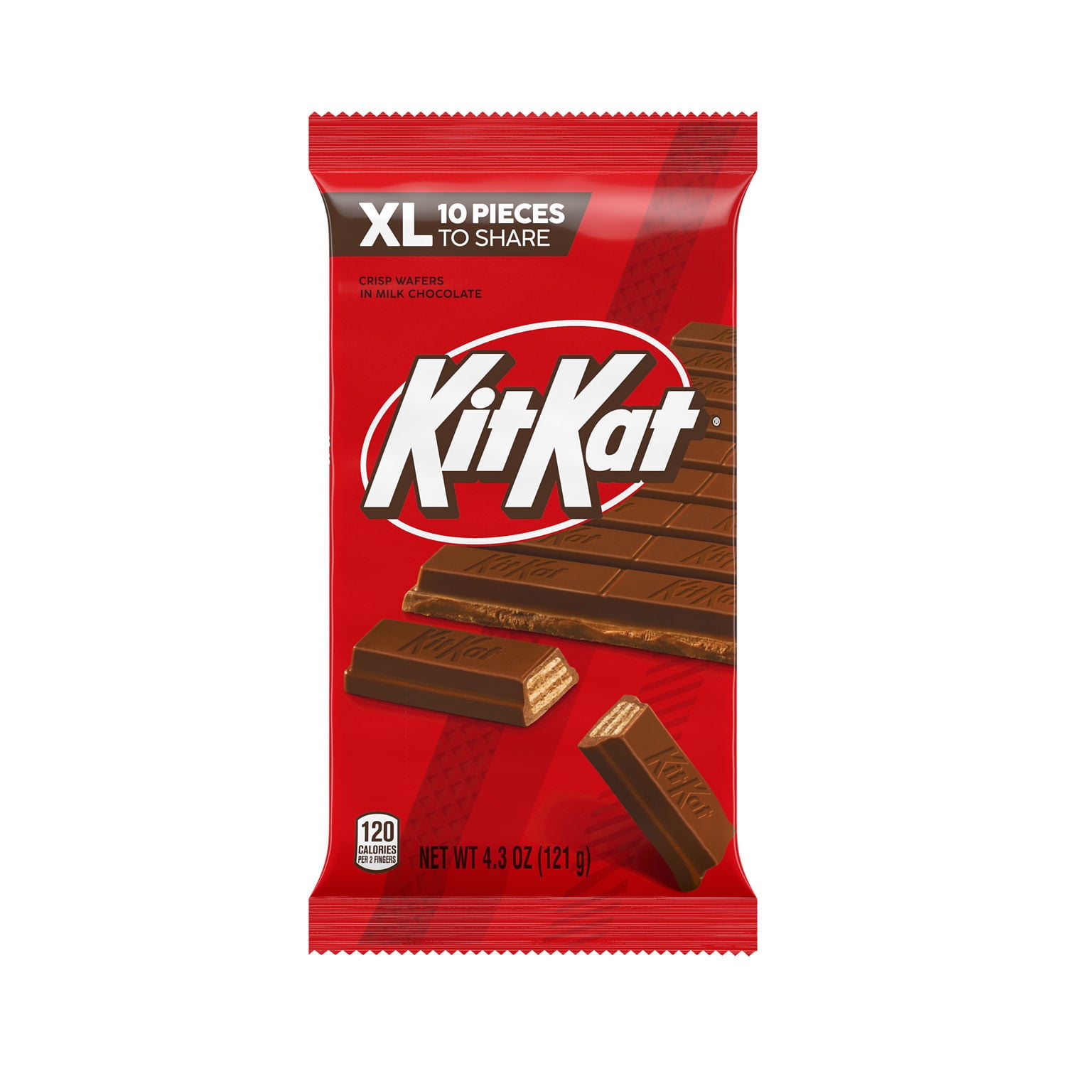 (3 pack) Kit Kat Milk Chocolate Wafer XL Candy, Bar 4.3 oz, 10 Pieces