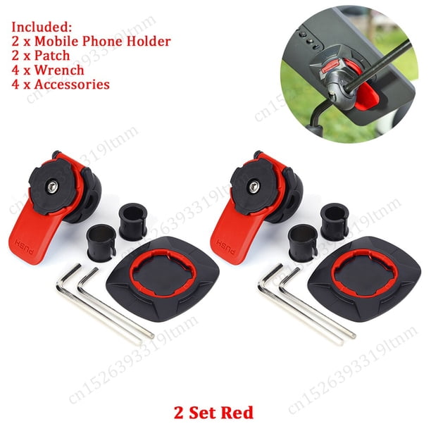 Soporte de teléfono móvil para motocicleta, amortiguador para bicicleta, bloqueo cuádruple, resistente a los golpes, soporte de montaje en manillar Fivean unisex