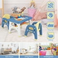 thumbnail image 5 of Spaco Kids Table and 2 Chairs Set with Storage Shelf and Building Blocks-Blue, Toddler Table and Chair Set for Arts & Crafts, Snack Time, Homeschooling, Homework, 5 of 9
